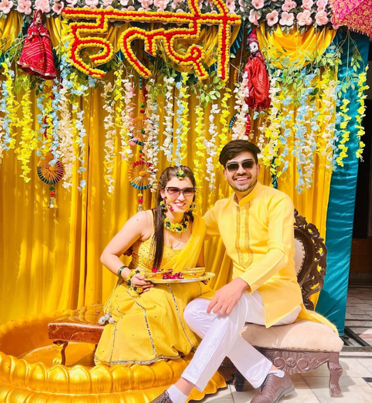 💛 Dulha Dulhan Haldi & Mehndi Ceremony 💛 🌿 2️⃣  Guns + 4️⃣ Color Refills 💦💥